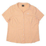 JACK WOLFSKIN Womens Shirt Orange Check M