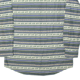 HAPPY LIFE Mens Shirt White Striped Long Sleeve M