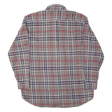 NOBLESSIMO Mens Shirt Grey Check Long Sleeve M