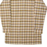 MARSUM Mens Shirt Beige Check Long Sleeve S