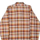 MARSUM Mens Shirt Orange Check Long Sleeve S