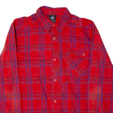 ADIDAS Mens Shirt Red Check Long Sleeve M