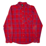 ADIDAS Mens Shirt Red Check Long Sleeve M