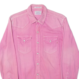 REPLAY Womens Plain Shirt Pink Long Sleeve S