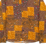 Womens Shirt Orange Floral Long Sleeve XL