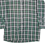 BREMO Mens Shirt Green Check Long Sleeve L