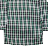 BREMO Mens Shirt Green Check Long Sleeve L