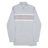 Mens Shirt Blue Striped Long Sleeve S