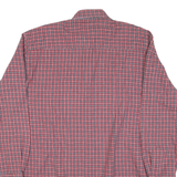 Mens Flannel Shirt Red Check Long Sleeve XL