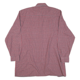 Mens Flannel Shirt Red Check Long Sleeve XL