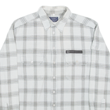 ARIZONA Mens Flannel Shirt Grey Plaid Long Sleeve M