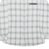 ARIZONA Mens Flannel Shirt Grey Plaid Long Sleeve M