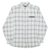 ARIZONA Mens Flannel Shirt Grey Plaid Long Sleeve M