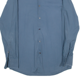 HUGO BOSS Sharp Fit Mens Plain Shirt Blue Long Sleeve S