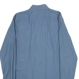 HUGO BOSS Sharp Fit Mens Plain Shirt Blue Long Sleeve S