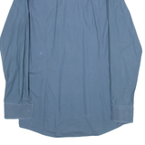 HUGO BOSS Sharp Fit Mens Plain Shirt Blue Long Sleeve S