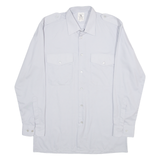 WEDER MEIER Mens Worker Shirt Grey Long Sleeve M