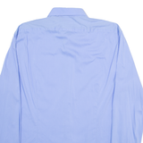 CALVIN KLEIN Extreme Slim Fit Mens Plain Shirt Blue Long Sleeve L