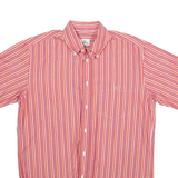 LACOSTE Mens Shirt Red Striped M