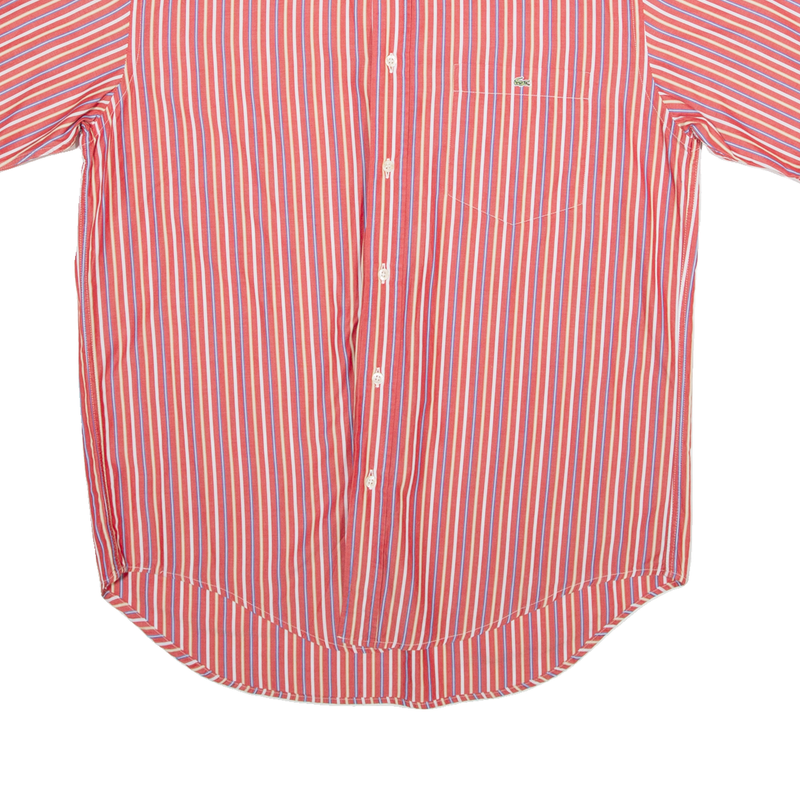 LACOSTE Mens Shirt Red Striped M