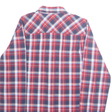 TOMMY HILFIGER Mens Shirt Red Plaid Long Sleeve L
