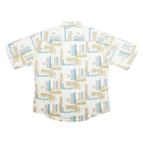 EURO MODE Mens Shirt Beige Crazy Pattern XL