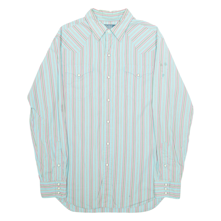 POLO RALPH LAUREN Mens Shirt Blue Striped Long Sleeve M