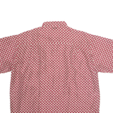 GARRY Mens Shirt Red Viscose Crazy Pattern XL