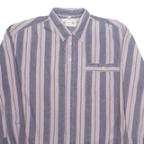 VINCI Mens Shirt Purple Striped Long Sleeve L