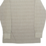 Mens Shirt Brown Check Long Sleeve L