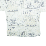 MANTONI Mens Shirt White Crazy Pattern XL