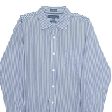 TOMMY HILFIGER Custom Fit Mens Shirt Blue Striped Long Sleeve M
