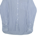 TOMMY HILFIGER Custom Fit Mens Shirt Blue Striped Long Sleeve M