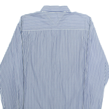 TOMMY HILFIGER Custom Fit Mens Shirt Blue Striped Long Sleeve M