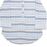 COLUMBIA Womens Shirt Blue Striped 3/4 Sleeve M
