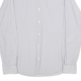 Mens Shirt Blue Spotted Long Sleeve L