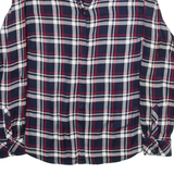 S. OLIVER Womens Shirt Blue Plaid Long Sleeve M