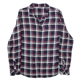 S. OLIVER Womens Shirt Blue Plaid Long Sleeve M