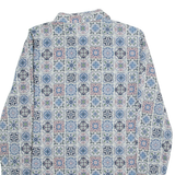 BENETTON Mens Shirt Blue Check Long Sleeve XS