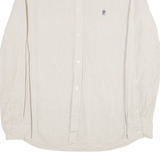 FRENCH CONNECTION Mens Plain Shirt Grey Long Sleeve L