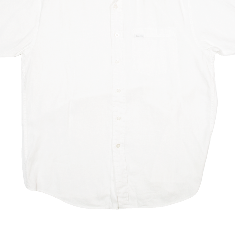 CALVIN KLEIN JEANS Mens Plain Shirt White S