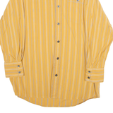TIMBERLAND Relaxed Fit Mens Shirt Yellow Striped Long Sleeve M
