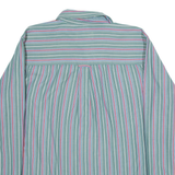 CHAPS Mens Shirt Green Striped Long Sleeve XL
