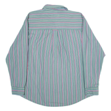 CHAPS Mens Shirt Green Striped Long Sleeve XL