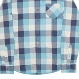 TOMMY HILFIGER American Grand Mens Shirt Blue Gingham Long Sleeve M