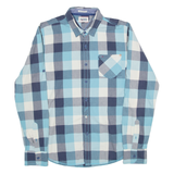 TOMMY HILFIGER American Grand Mens Shirt Blue Gingham Long Sleeve M