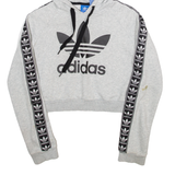 ADIDAS Cropped Womens Grey Hoodie S