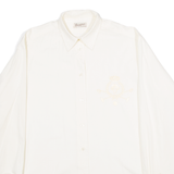 SCARA OF SCOTLAND Mens Plain Shirt Yellow Long Sleeve L