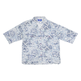 H.E.R Mens Shirt Blue Crazy Pattern L