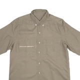 Mens Plain Shirt Brown M
